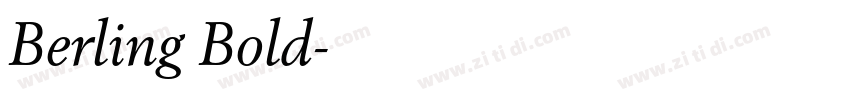 Berling Bold字体转换